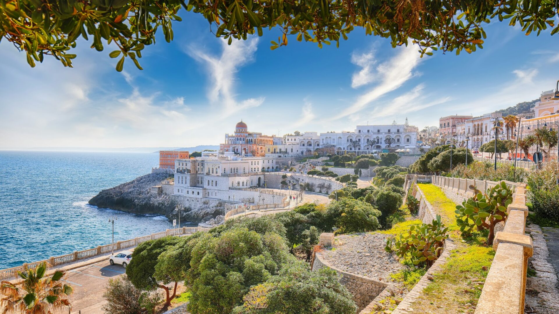 Beautiful coastal town in Santa Cesarea Terme in Salento region of Italy.
