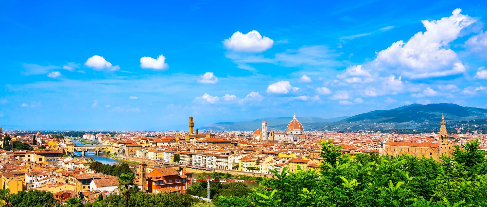 Florence or Firenze aerial cityscape.Tuscany, Italy