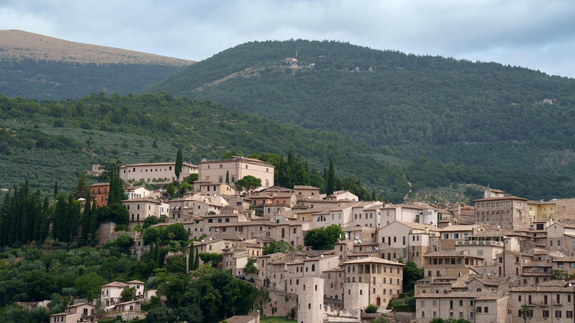 Historic buildings of Spello, Umbria, Italy