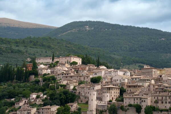 Historic buildings of Spello, Umbria, Italy