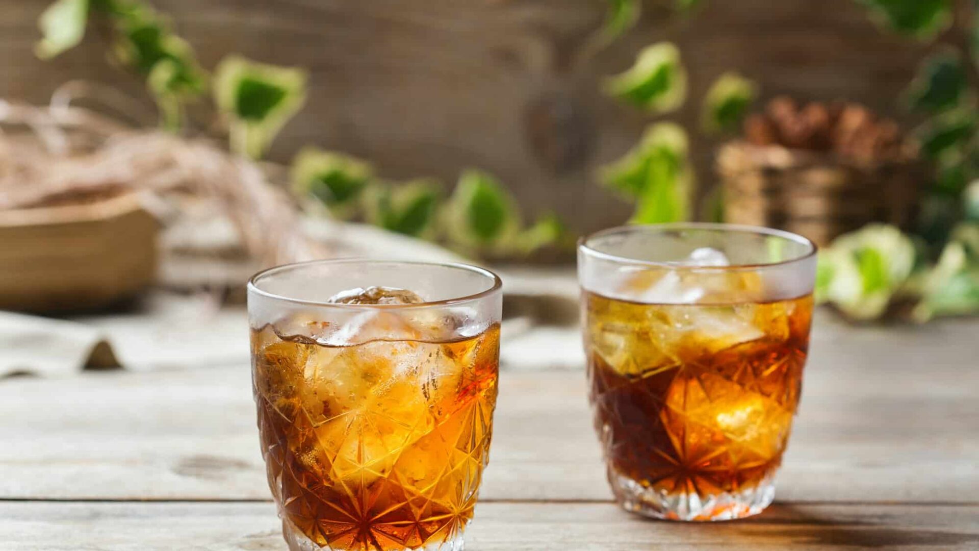 Old fashioned italian cocktail negroni with gin, campari, martini vermouth