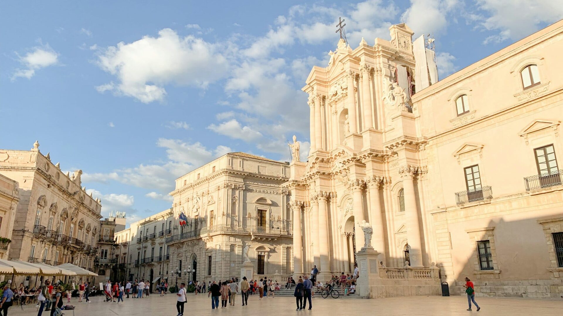 People at the square in Catania, Sicily