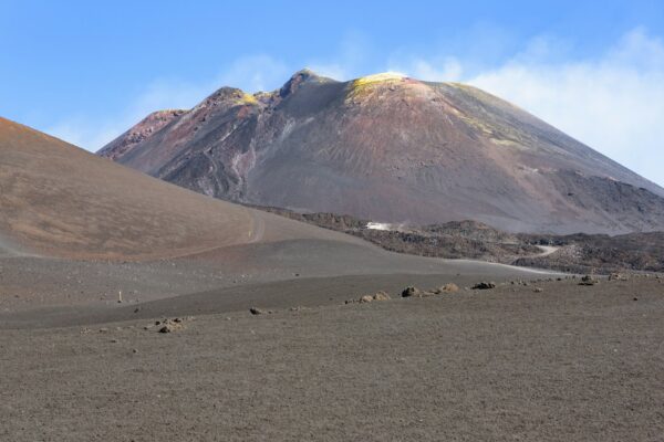 View of the Mount Etna main craters