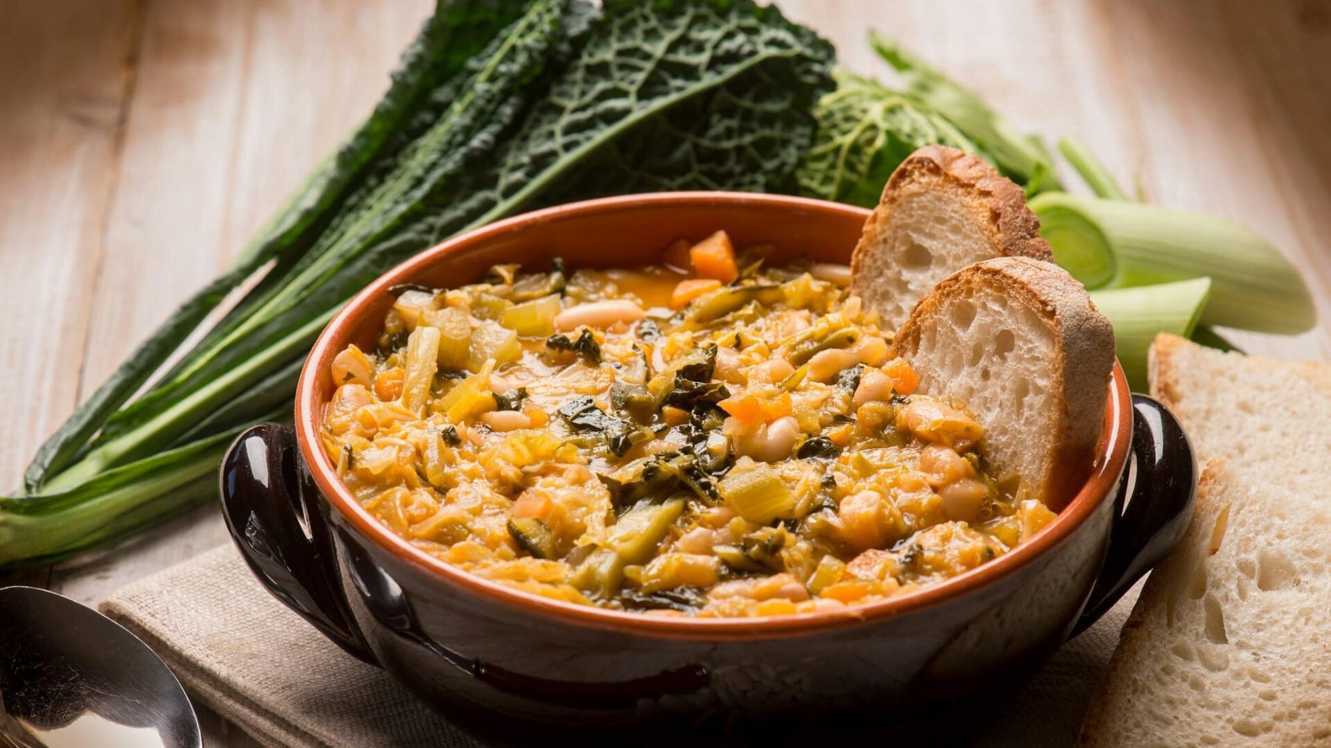 ribollita traditional tuscany soup, selective focus