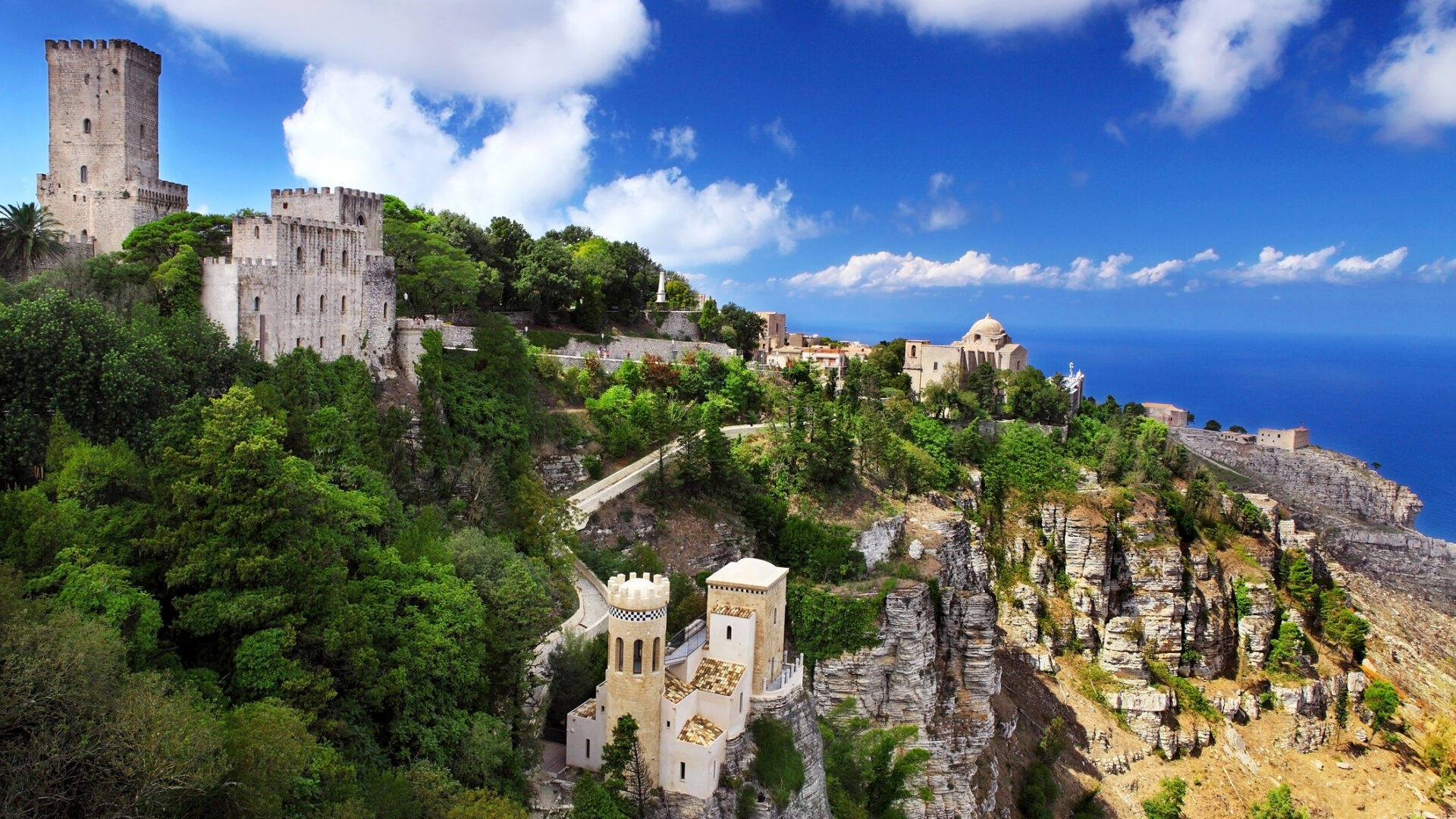 Beautiful panoramic view from Mount Erice
