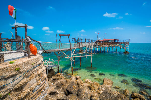 Costa dei Trabocchi，意大利阿布鲁佐省基耶蒂市。