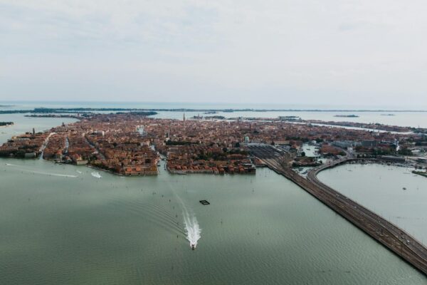 Vista aerea della città di Venezia