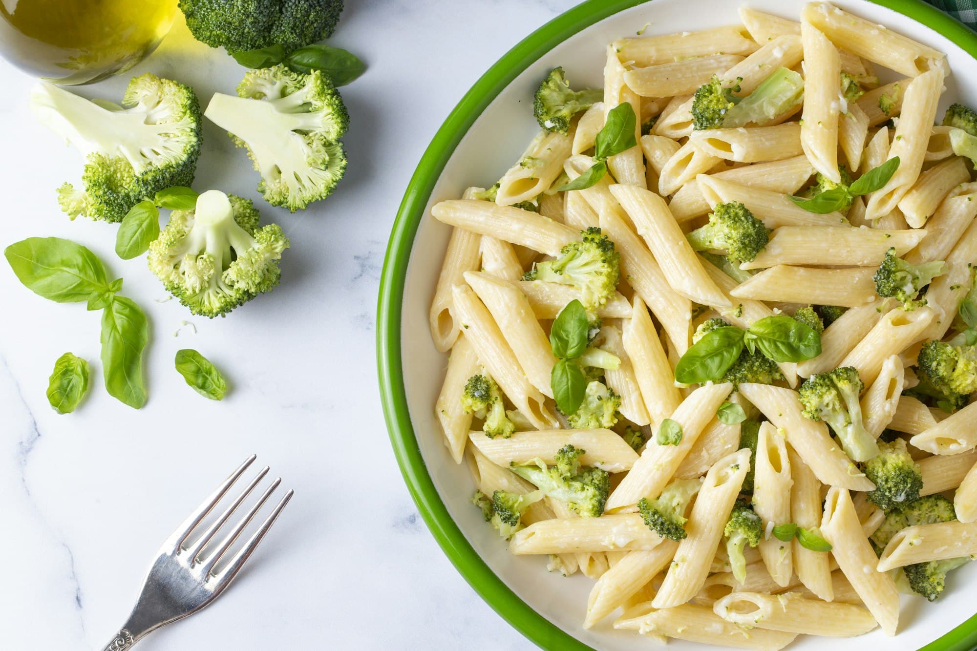 Pasta penne con Broccoli e Formaggio