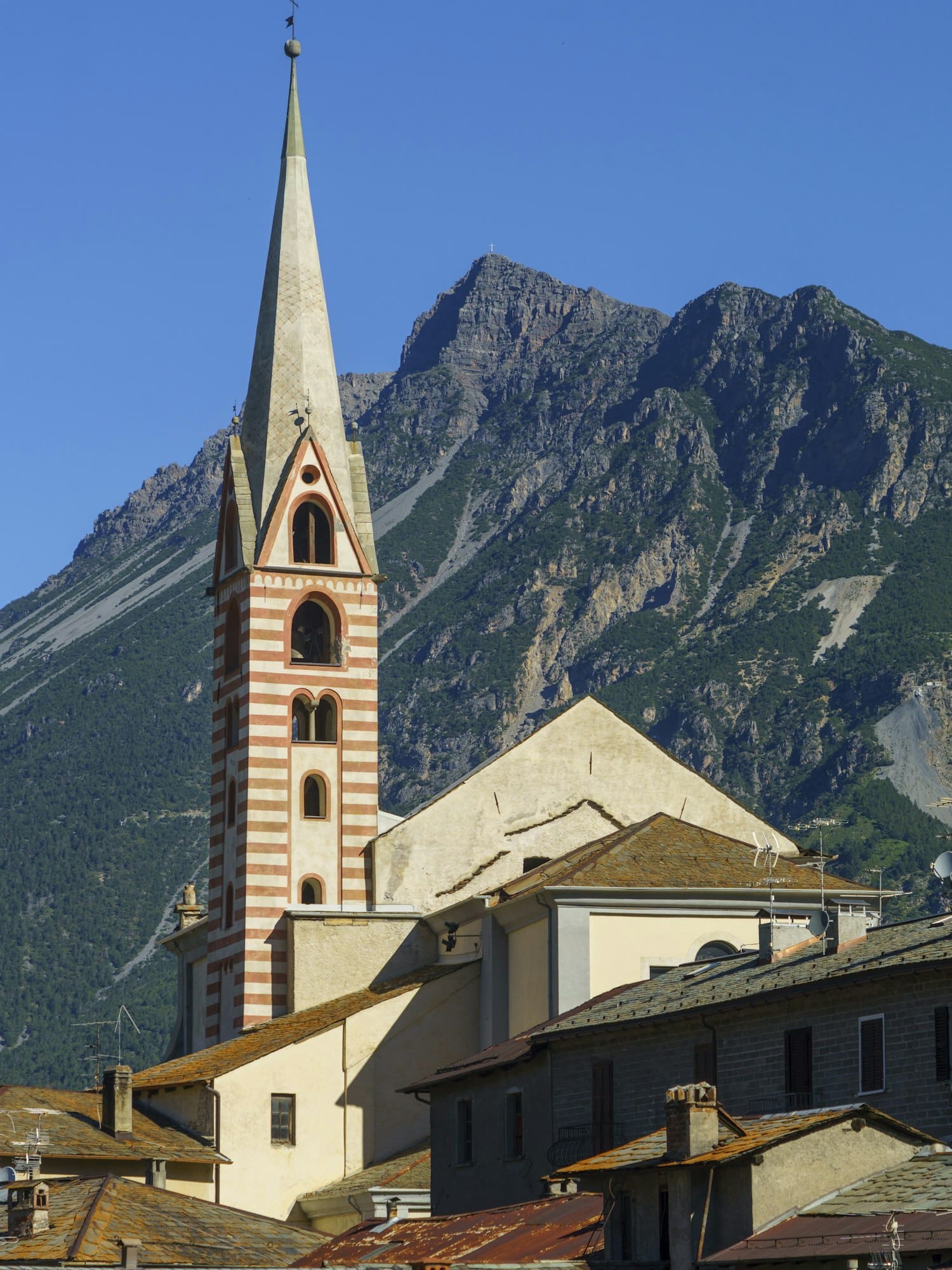 Veduta di Bormio, Valtellina, Italia
