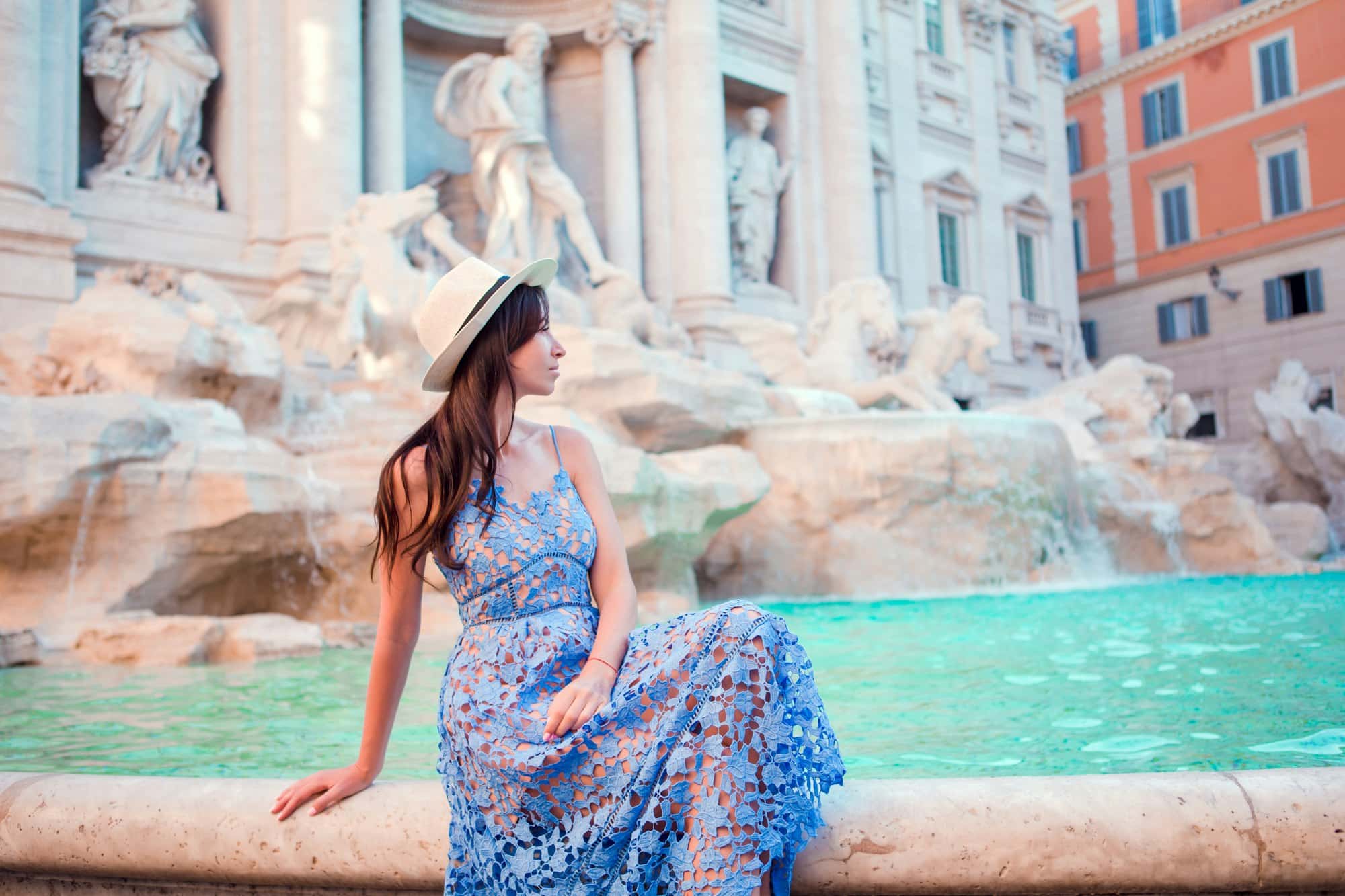 Fontana di Trevi a Roma un must per i visitatori a Roma. 