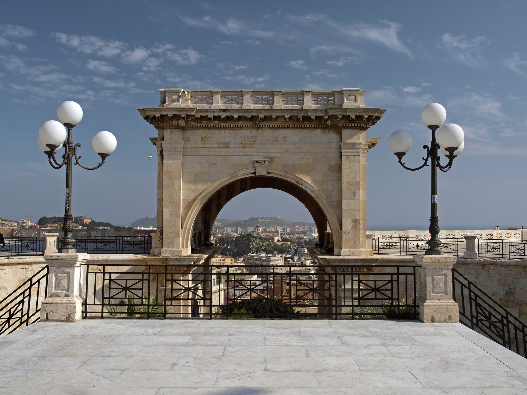Bastione di Saint Remy, Cagliari, Sardegna,