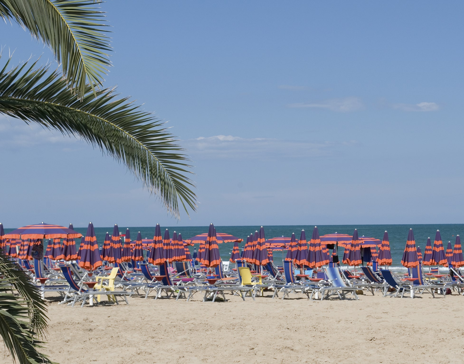 Spiaggia italiana. Spiaggia di San Benedetto del Tronto, Marche, Italia