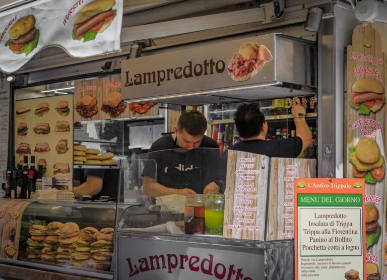 lampredotto、佛罗伦萨美食、佛罗伦萨街头小吃、牛肚、lampredotto 食谱