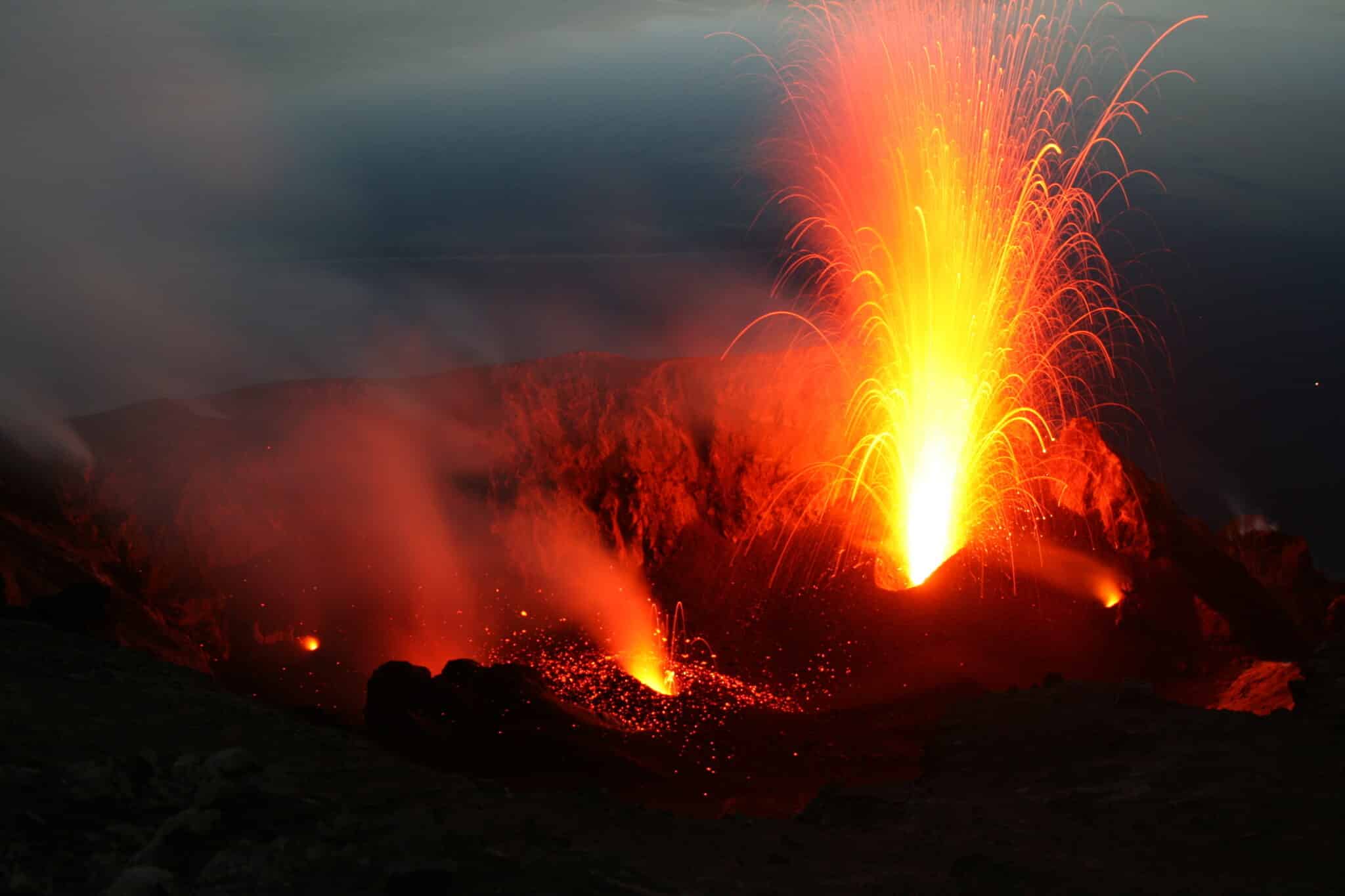 Stromboli in eruzione dal Pizzo