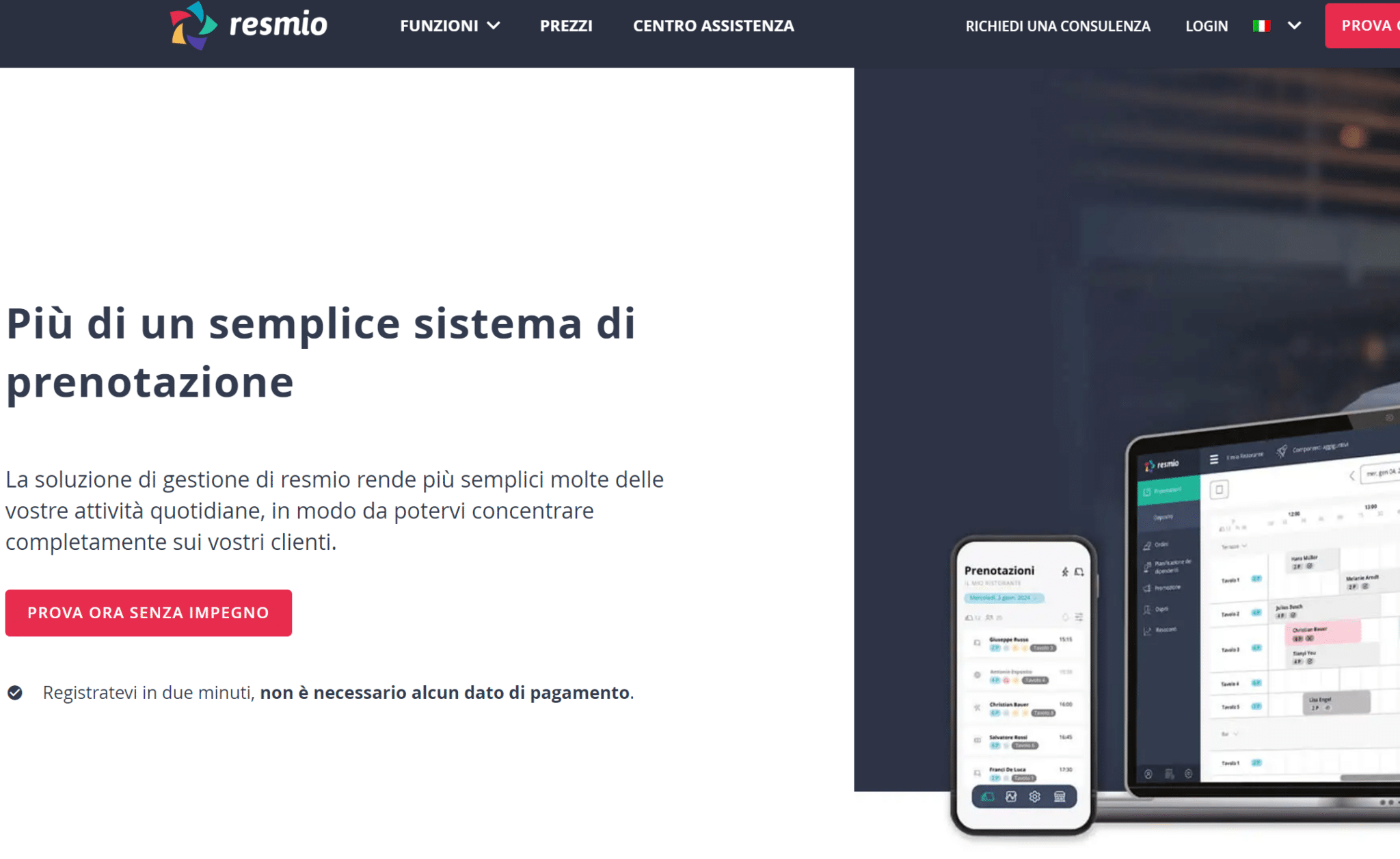 resmio software prenotazione per ristoranti